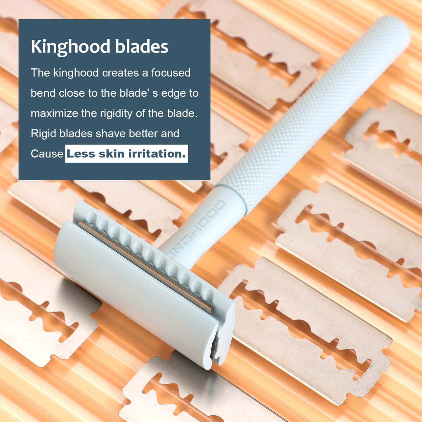 Experience the ultimate in precision grooming with the Kinghood Smooth Shave Safety Razor. Specially designed with sharp, rigid blades, this razor ensures a flawlessly smooth shave every time. Elevate your grooming routine with confidence, knowing you're using a razor engineered for perfection. Say hello to effortless precision and goodbye to razor bumps and irritation. Upgrade to the Kinghood Smooth Shave Safety Razor today for a shaving experience like no other.