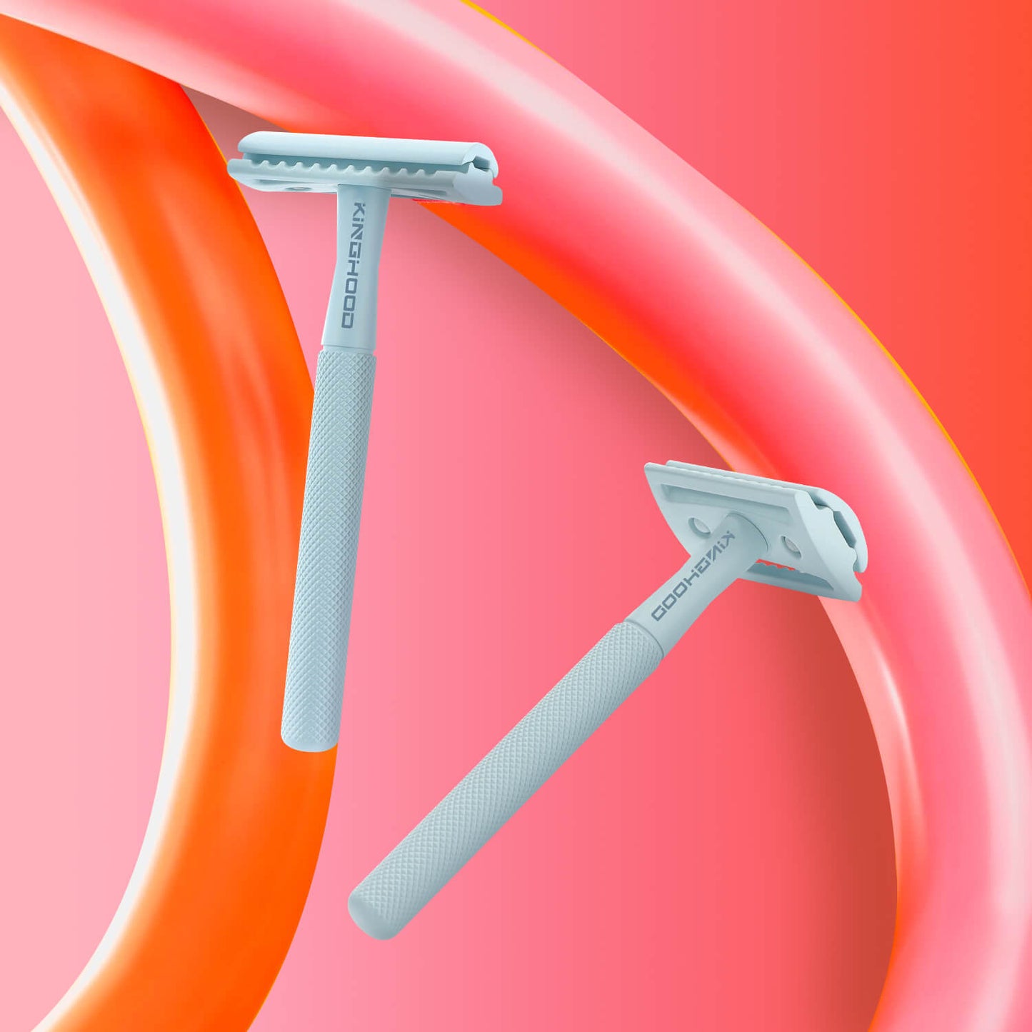 Pink Blue Double Edge Safety Razor