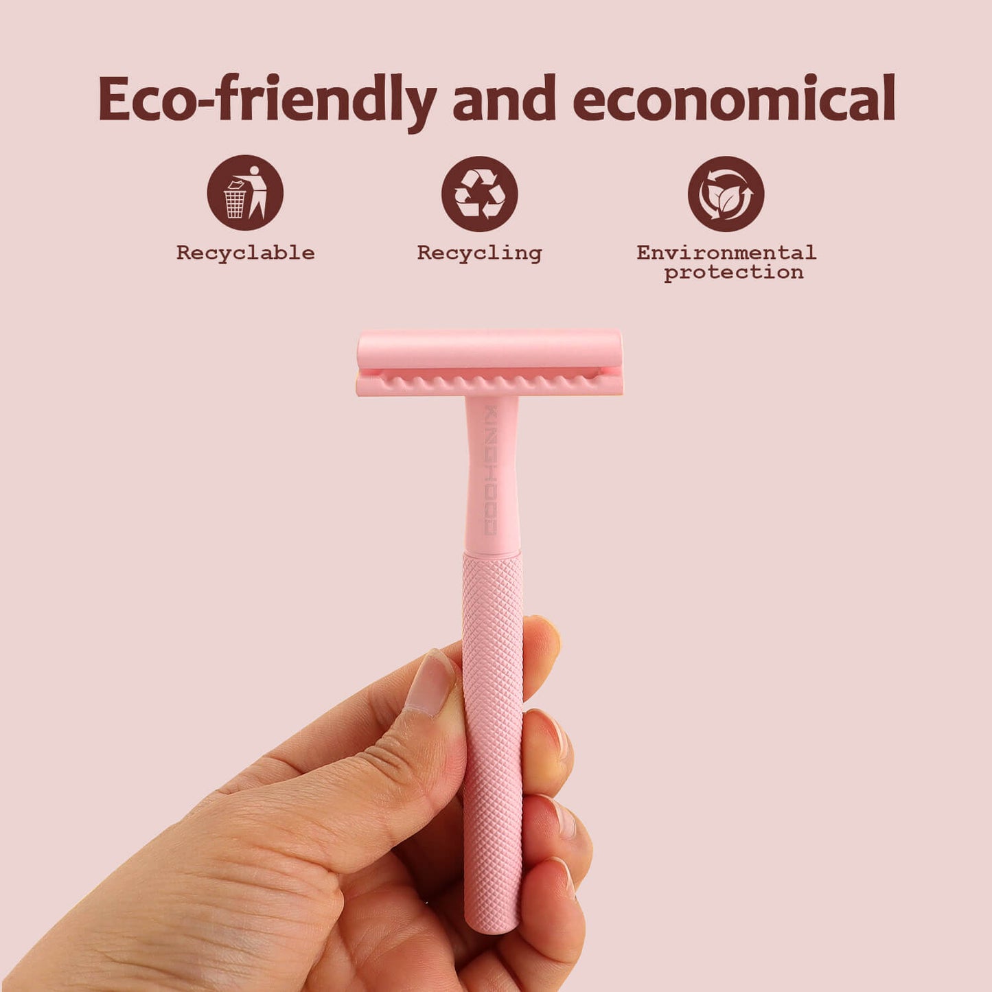 Join the eco-conscious movement with the KINGHOOD Safety Razor, a beacon of sustainability and savings. Crafted with recyclable materials, it's not just a razor – it's a commitment to environmental protection. Feel the pride of reducing waste with each reusable blade, knowing you're making a difference. Embrace a greener future and a brighter tomorrow with the KINGHOOD Safety Razor – where eco-friendliness meets emotional fulfillment.
