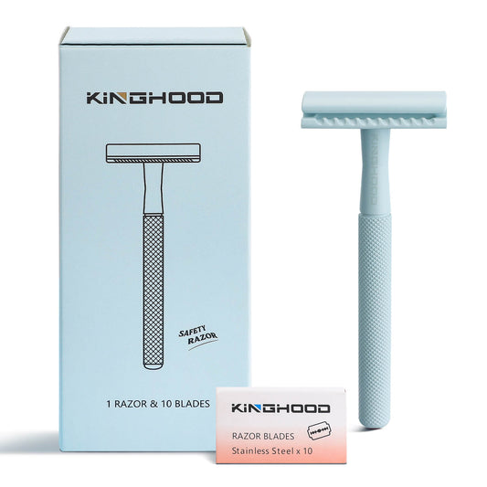 Discover the epitome of sustainable grooming with the Kinghood Smooth Shave Safety Razor. Crafted from premium metal, this eco-friendly razor offers a luxurious shave while reducing environmental impact. Say goodbye to plastic waste and hello to a greener grooming routine. Upgrade today for a smooth, guilt-free shave that's as good for the Earth as it is for you.