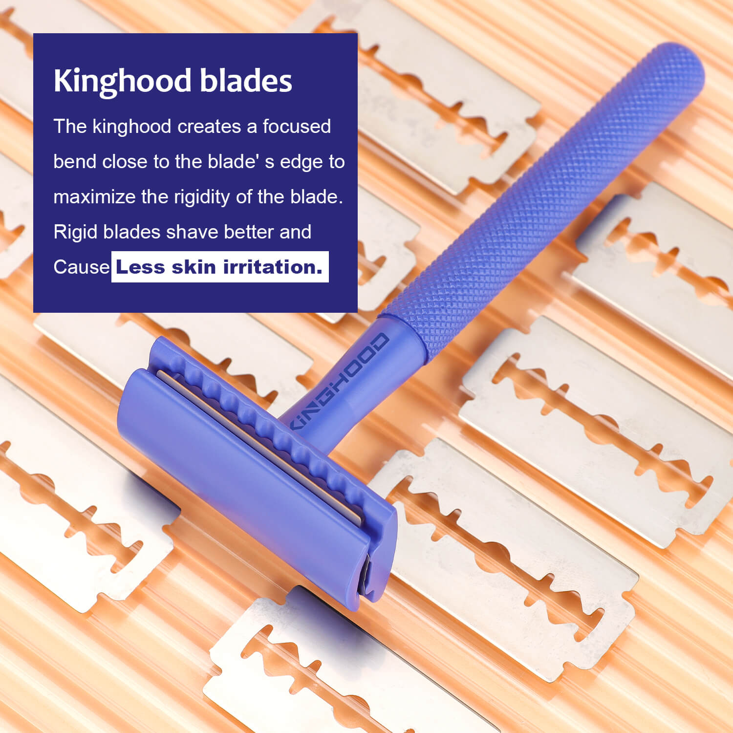 NO MORE DRAG OR IRRITATION: The KINGHOOD one-blade razor for women and men features a single-blade design, which reduces drag, irritation, razor burn, and the risk of ingrown hairs. This innovative design allows the blade to glide effortlessly across your skin, providing you with a clean and precise shave.