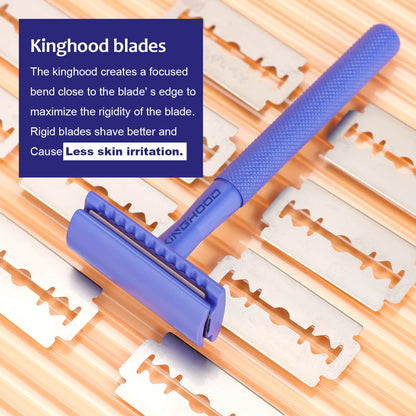 NO MORE DRAG OR IRRITATION: The KINGHOOD one-blade razor for women and men features a single-blade design, which reduces drag, irritation, razor burn, and the risk of ingrown hairs. This innovative design allows the blade to glide effortlessly across your skin, providing you with a clean and precise shave.