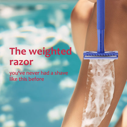 Experience the timeless elegance of our KINGHOOD safety razor. Crafted for durability and comfort, its ergonomic design ensures a secure grip for a smooth shave. With a stylish blue finish, prioritize sustainability without compromising on style. Perfect for eco-conscious customers seeking quality and value.