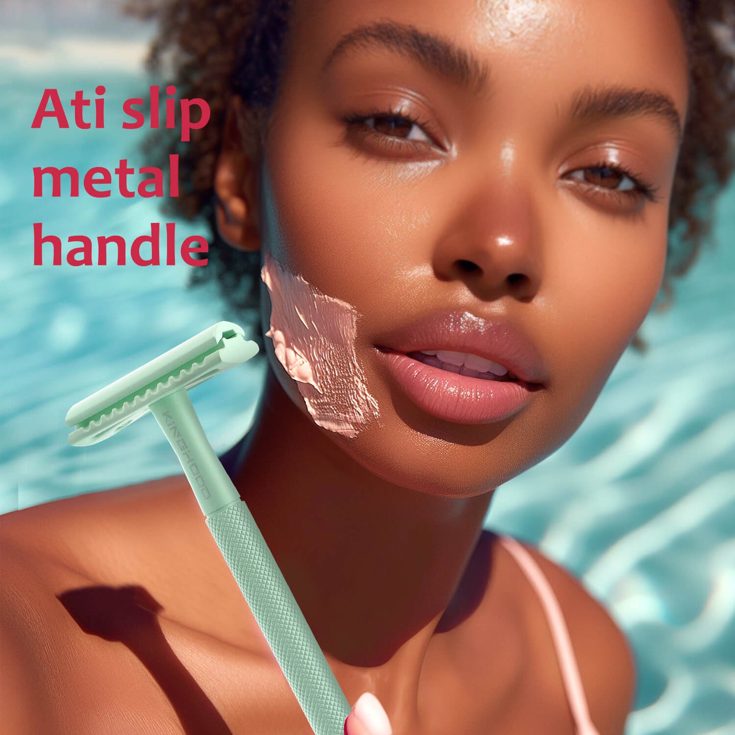 KINGHOOD safety razor with an anti-slip metal handle sounds like a smart design choice. The metal handle provides durability and a nice weight to the razor, while the anti-slip feature ensures a secure grip even when wet, reducing the risk of accidents or nicks while shaving. It's a combination of functionality and safety, making the shaving experience more comfortable and efficient.