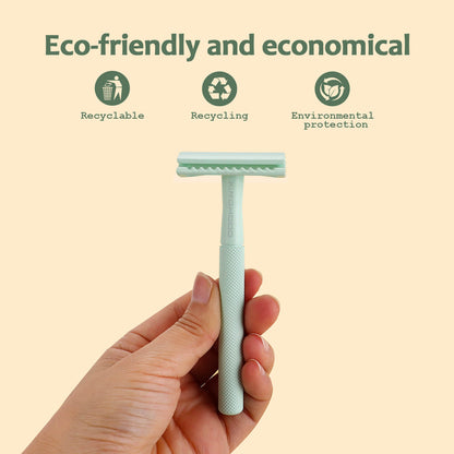 Eco-Friendly: Unlike disposable plastic razors, metal safety razors are built to last. They're typically made from materials like stainless steel or brass, which are durable and can be recycled at the end of their lifespan. By using a metal safety razor, you reduce the amount of plastic waste generated from disposable razors, contributing to a more sustainable environment.